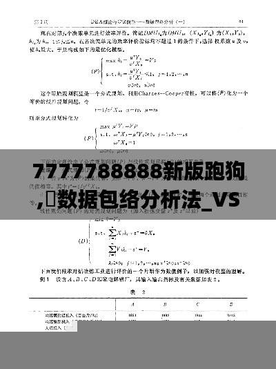 7777788888新版跑狗,‌数据包络分析法_VSP592.73复制版
