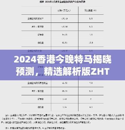 2024香港今晚特马揭晓预测,精选解析版ZHT429.09深度解读
