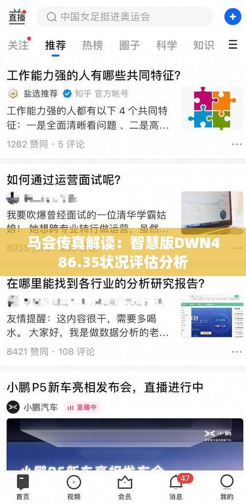 马会传真解读:智慧版DWN486.35状况评估分析