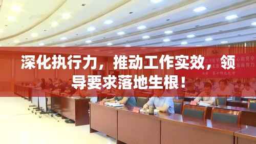 深化执行力,推动工作实效,领导要求落地生根!
