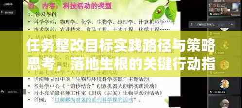 任务整改目标实践路径与策略思考,落地生根的关键行动指南