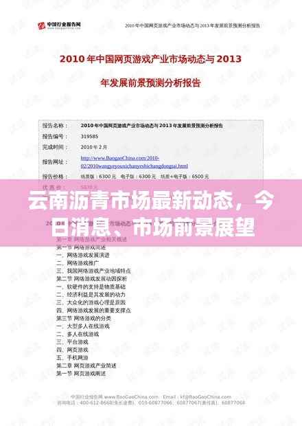 云南沥青市场最新动态,今日消息、市场前景展望