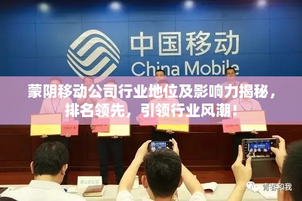 蒙阴移动公司行业地位及影响力揭秘,排名领先,引领行业风潮!