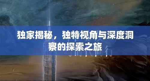 独家揭秘,独特视角与深度洞察的探索之旅